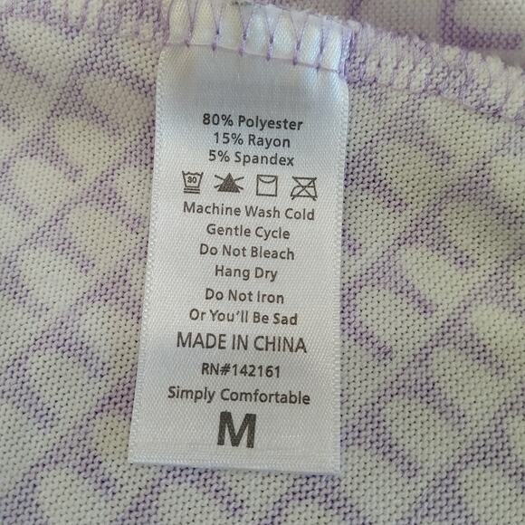 LuLaRoe Womens Violet/White SOFT KNIT Long Open Cardigan POCKETS Medium Nwot - Picture 8 of 9